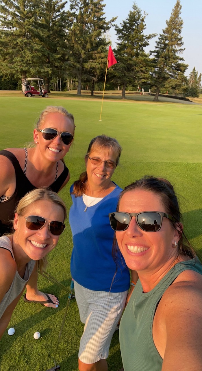Four ladies playing golf at Blackduck Golf Course