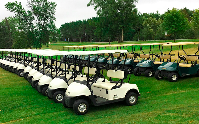 Blackduck Golf Course with golf carts