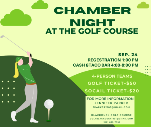 Chamber Night At The Golf Course flyer in Blackduck MN